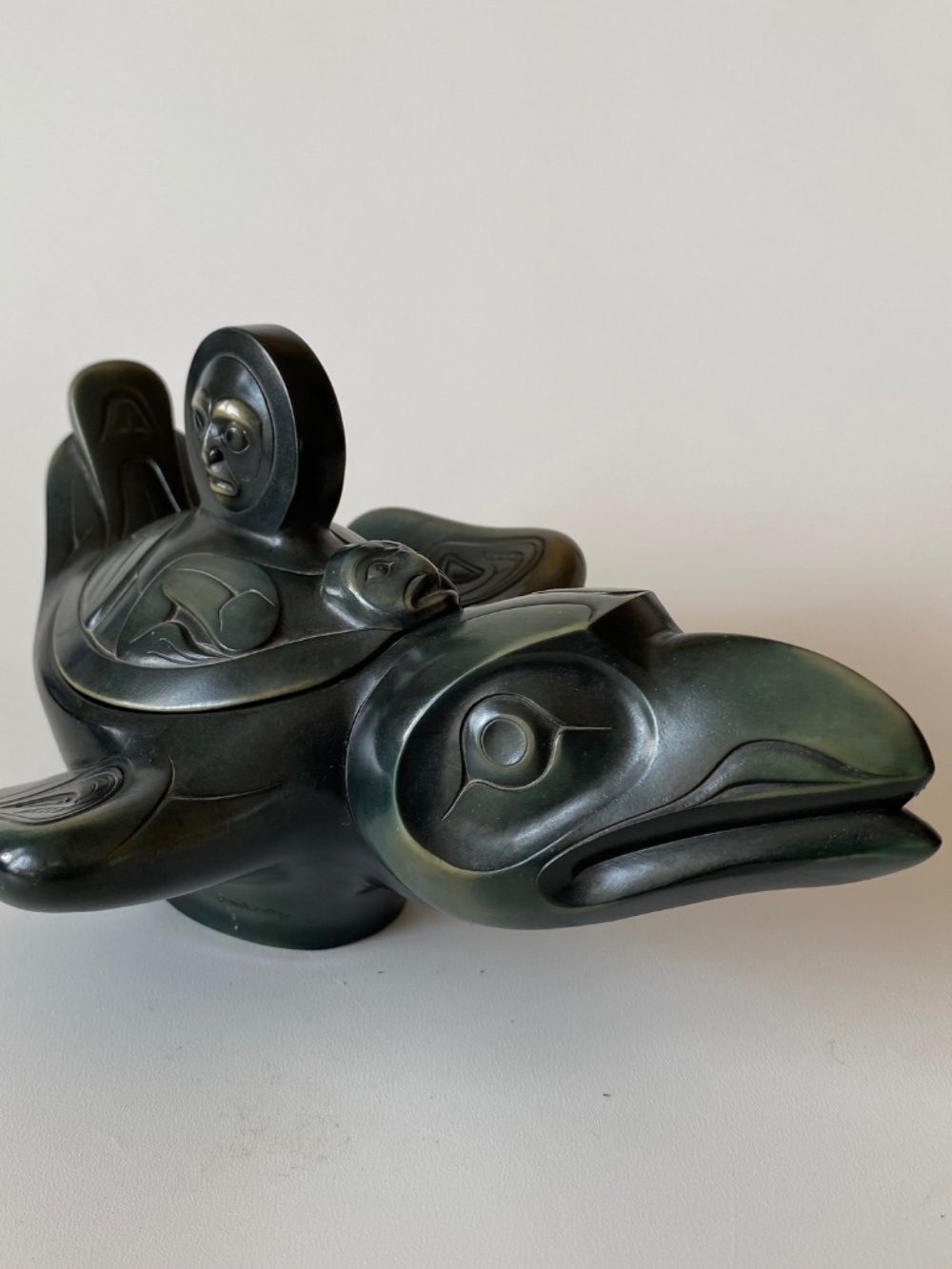 Vintage BOMA Canada Raven Spirit Box by Thomas McPhee, Signed